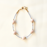 Mara Moon X Kazuri -Ndogo Bracelet (Sky & Pearl )