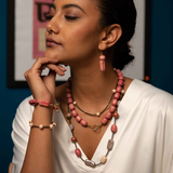 Mara Moon X Kazuri- Laini Bracelet (Berry)